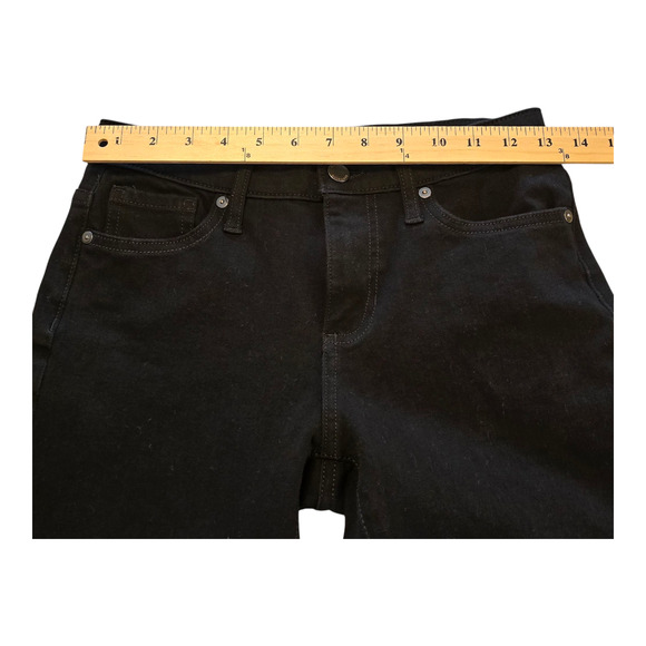 Banana Republic Jeans Womens Size 26P Black Mid-Rise Skinny Cropped Rock Casual - Picture 9 of 11